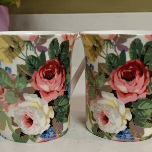 2 Sanderson Exclusively by Queen's Little Chelsea Fine Bone China Cups